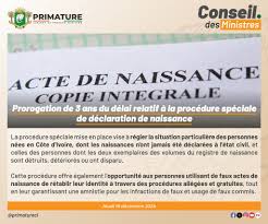 SOCIÉTÉ Naissances en hausse, enfants sans papiers : ce que cache le nouvel annuaire de l'état civil ivoirien